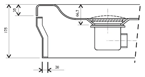 Сифон для душевого поддона Ravak Standard хром X01314 Сифон для душевого поддона Ravak Standard хром X01314