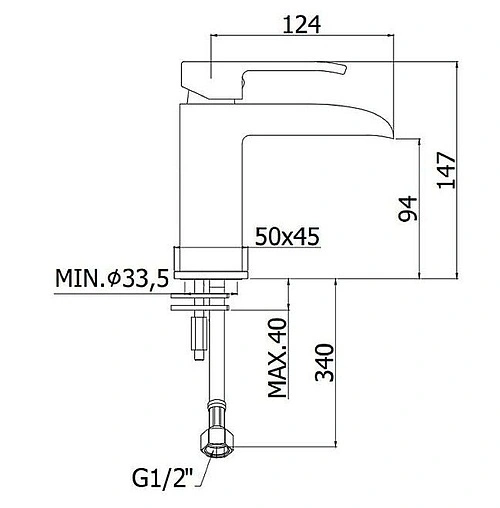 Смеситель для раковины Paffoni Level хром LES061CR