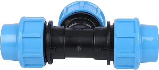 Тройник компрессионный соединительный 25мм x 25мм x 25мм Джилекс 9325