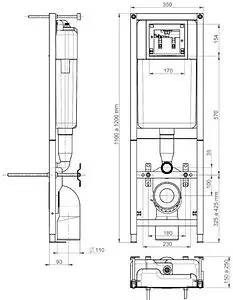 Комплект 6 в 1 Cersanit Delfi S-SET-DELFI/Tiger/Cg-w с кнопкой Leon хром глянцевый, 2