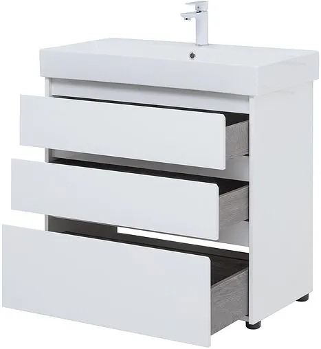 Тумба под умывальник напольная Aquanet Nova Lite 85 белый глянец 00302475