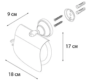 Держатель туалетной бумаги Fixsen Bogema хром/белый с рисункомFX-78510, 3