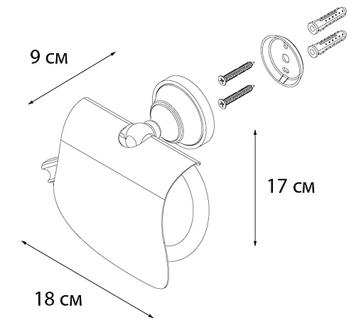 Держатель туалетной бумаги Fixsen Bogema хром/белый с рисункомFX-78510