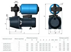 Станция автоматического водоснабжения Unipump Auto Jet 100 S-5 11330 Станция автоматического водоснабжения Unipump Auto Jet 100 S-5 11330, 3