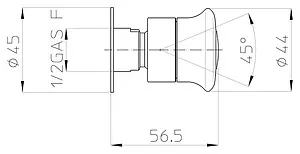 Душевая форсунка Bossini Onda-Mas золото I00133.021, 3