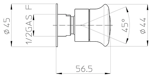 Душевая форсунка Bossini Onda-Mas золото I00133.021