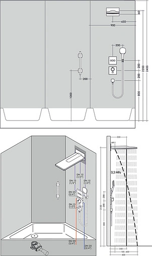 Лейка верхнего душа Hansgrohe Rainmaker Select 580 3jet белое стекло/хром 24001400
