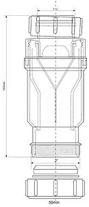 Клапан самозакрывающийся сливной (сухой сифон) Mc Alpine MRNRV50-PB Клапан самозакрывающийся сливной (сухой сифон) Mc Alpine MRNRV50-PB, 2