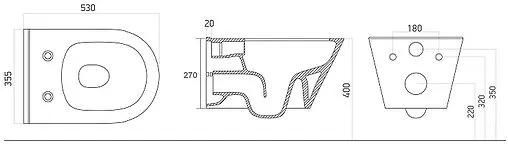 Унитаз подвесной безободковый Logan L3W Avva белый 00288924