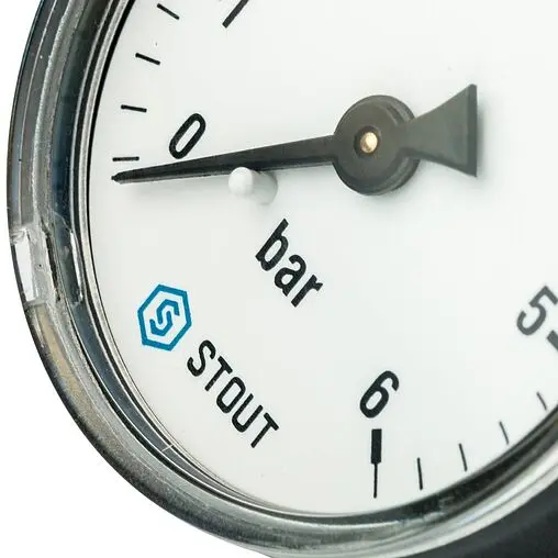 Манометр аксиальный Stout 50мм 6 бар ¼&quot; SIM-0009-500608