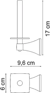 Держатель туалетной бумаги Wasserkraft Wern хром 2597, 3