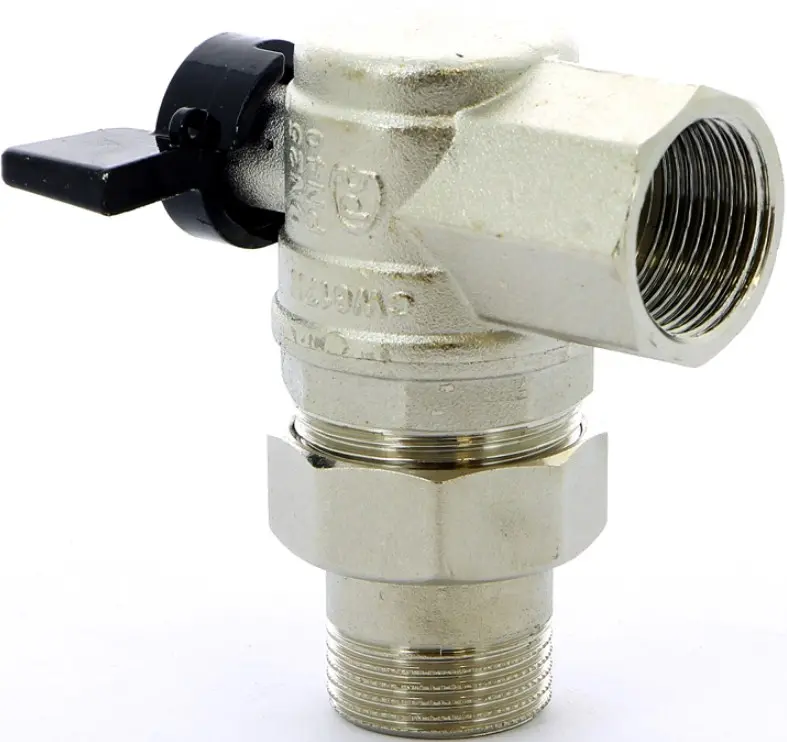 Кран шаровый с американкой угловой 1"в x 1"н Bugatti Oregon 05940009 Кран шаровый с американкой угловой 1"в x 1"н Bugatti Oregon 05940009