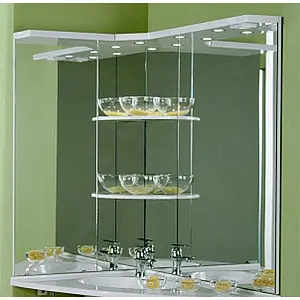 Зеркало с подсветкой Aquaton Корнер R белый 1A052902KR01R, 4