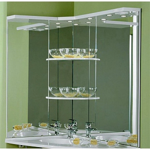 Зеркало с подсветкой Aquaton Корнер R белый 1A052902KR01R