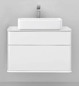 Тумба-умывальник подвесная Jorno Pastel 80 белый жемчуг Pas.01.82/P/W+MLN-7050H Тумба-умывальник подвесная Jorno Pastel 80 белый жемчуг Pas.01.82/P/W+MLN-7050H, 3