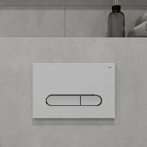 Клавиша смыва для унитаза IDDIS Unifix UNI01WCi77 кнопки/хром, рамка/белый