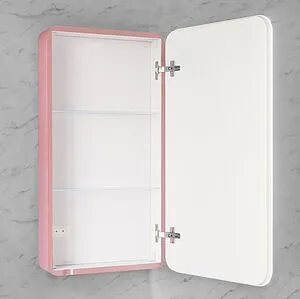 Шкаф-зеркало Jorno Pastel 46 розовый иней Pas.03.46/PI, 3