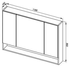 Шкаф-зеркало Aquanet Виго 120 белый 00183400 Шкаф-зеркало Aquanet Виго 120 белый 00183400, 2