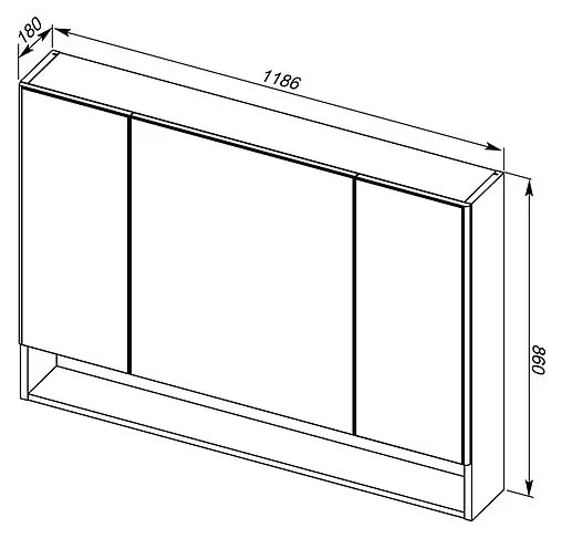 Шкаф-зеркало Aquanet Виго 120 белый 00183400