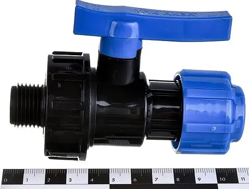 Кран шаровый с переходом на пнд трубу 20мм x ½&quot;н ТПК-Аква 553222012