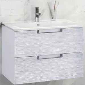 Тумба-умывальник подвесная Comforty Генуя 75 белый, 1