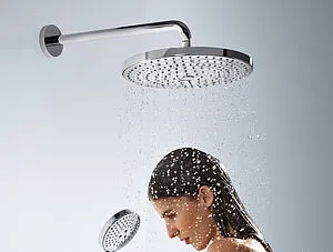 Лейка верхнего душа с настенным креплением Hansgrohe Raindance Select S 300 2jet хром 27378000, 5