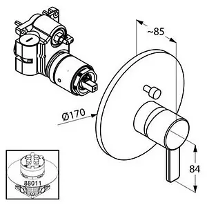 Смеситель для ванны скрытого монтажа Kludi Zenta хром 386570575 Смеситель для ванны скрытого монтажа Kludi Zenta хром 386570575, 2