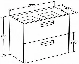 Тумба-умывальник подвесная Roca GAP 80 белый глянец ZRU9302877+327470000 Тумба-умывальник подвесная Roca GAP 80 белый глянец ZRU9302877+327470000, 2
