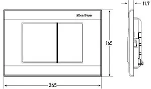 Клавиша смыва для унитаза Allen Brau Liberty 9.20002.31 черный матовый Клавиша смыва для унитаза Allen Brau Liberty 9.20002.31 черный матовый, 2
