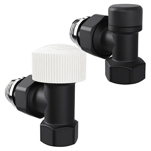 Комплект вентилей терморегулирующих угловых ½" в/н Royal Thermo Design черный RATVDU11212BL Комплект вентилей терморегулирующих угловых ½" в/н Royal Thermo Design черный RATVDU11212BL
