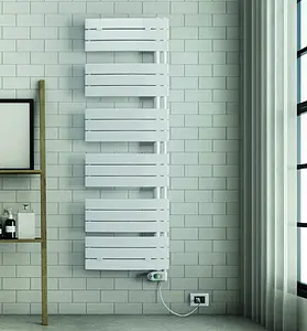 Полотенцесушитель электрический лесенка Lazzarini E-Pieve 1680x550 750W белый 389054, 1