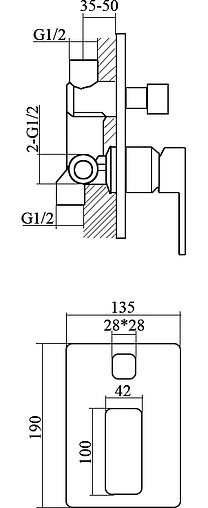 Душевая система со смесителем для душа Aquanet A1 хром 188177