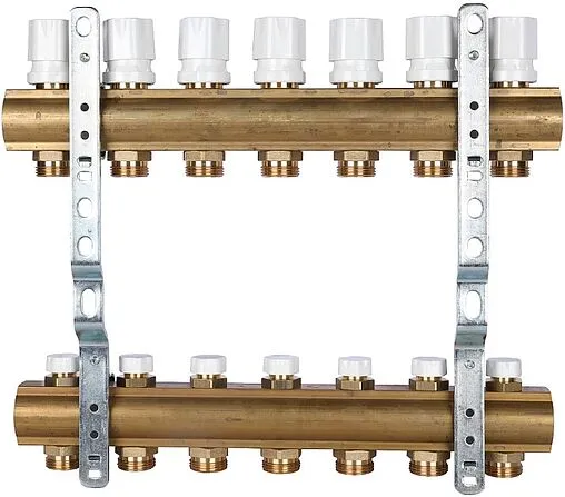 Группа коллекторная без расходомеров 7 отводов 1&quot;в/в x ¾&quot;ек Luxor CD 468/7 15552707