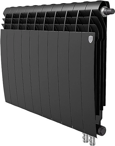 Радиатор биметаллический 10 секций нижнее правое подключение Royal Thermo BiLiner VD 500 Noir Sable RTBNSVDR50010