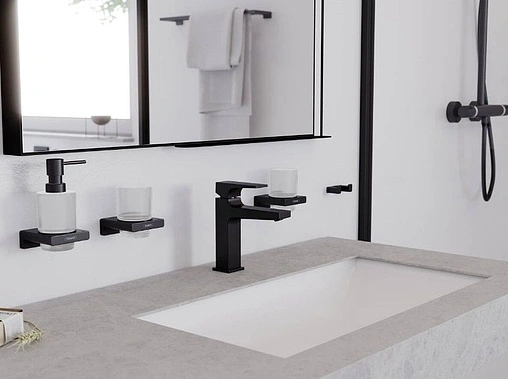 Смеситель для раковины Hansgrohe Metropol 110 чёрный матовый 32507670