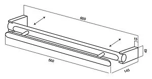 Полотенцедержатель Am.Pm Admire хром A10336400 Полотенцедержатель Am.Pm Admire хром A10336400, 4