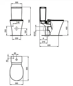 Унитаз-компакт безободковый Ideal Standard Connect Air AquaBlade белый E009701+E073401 Унитаз-компакт безободковый Ideal Standard Connect Air AquaBlade белый E009701+E073401, 2