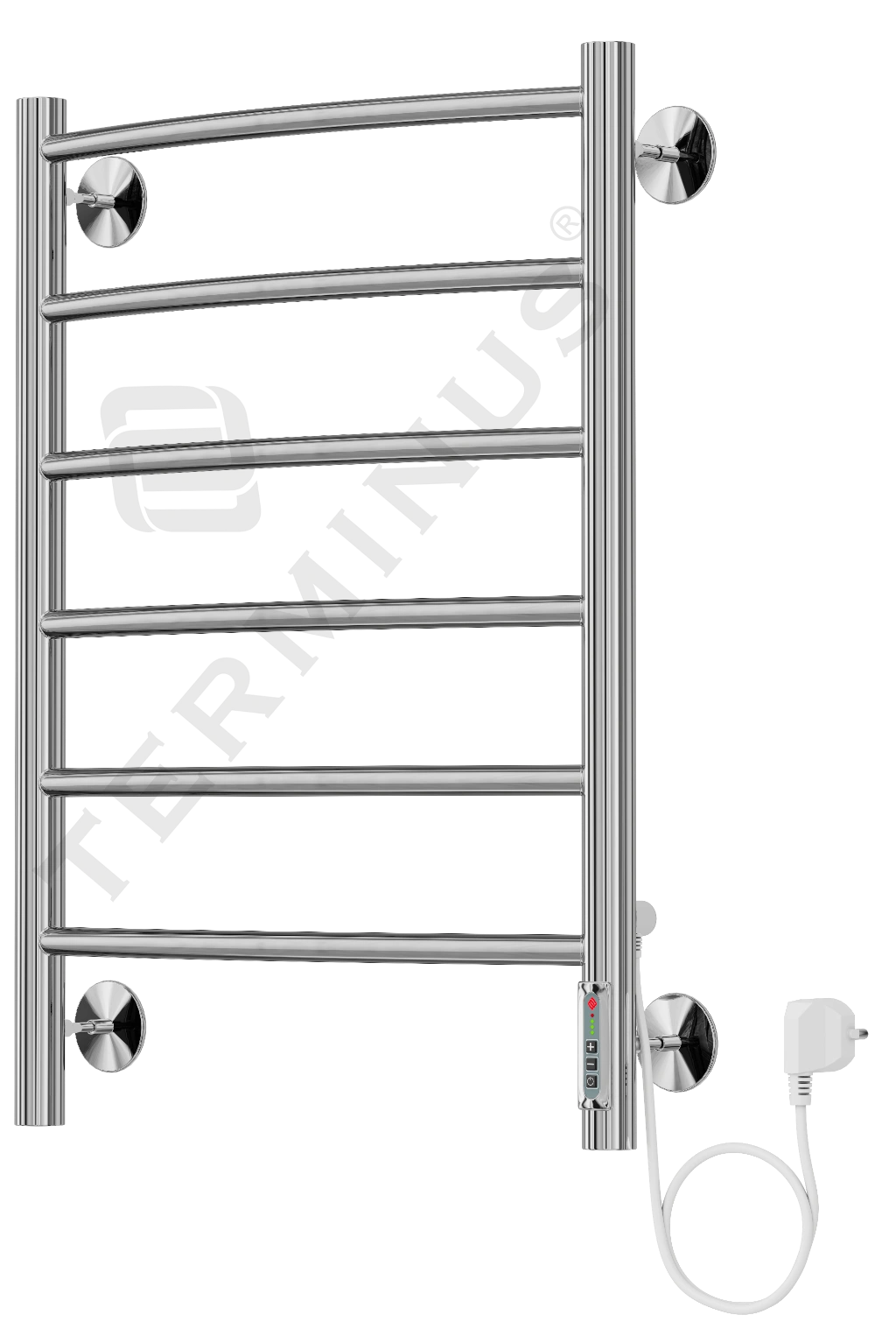 Полотенцесушитель электрический лесенка Terminus Классик П6 650х482 полированная сталь 4660059580203