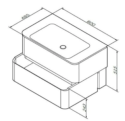 Тумба-умывальник подвесная Am.Pm Sensation 80 белый M30FHX0802WG+M30WPC0801WG