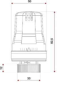 Головка термостатическая M30x1.5 Itap белый 891R, 2