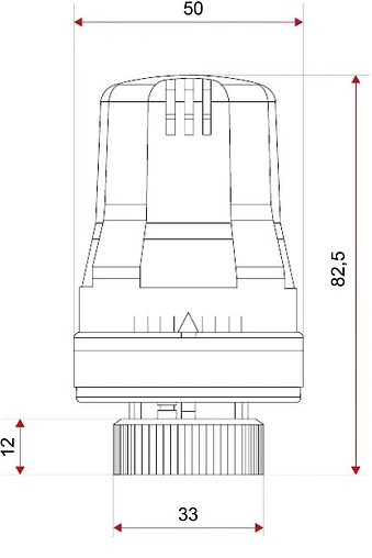 Головка термостатическая M30x1.5 Itap белый 891R