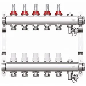 Группа коллекторная с расходомерами 5 отводов 1"в/в x ¾"ек STI CM05F Группа коллекторная с расходомерами 5 отводов 1"в/в x ¾"ек STI CM05F, 1