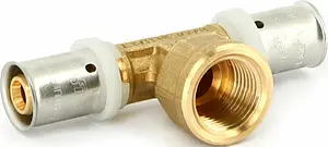 Тройник пресс переходной 26мм x ½"в x 26мм Uni-fitt 707G8280 Тройник пресс переходной 26мм x ½"в x 26мм Uni-fitt 707G8280, 1