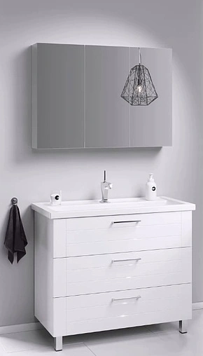 Тумба под умывальник напольная Aqwella Manchester 100 белый MAN01103