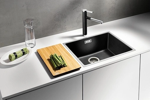 Смеситель для кухни с выдвижным изливом Blanco Linee-S антрацит 518438