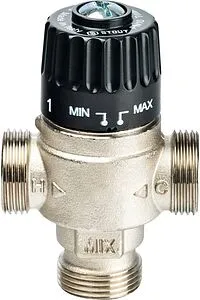 Трехходовой термостатический смесительный клапан ¾" +30...+65°С Kvs 2.3 Stout SVM-0025-236520 Трехходовой термостатический смесительный клапан ¾" +30...+65°С Kvs 2.3 Stout SVM-0025-236520, 2