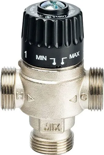 Трехходовой термостатический смесительный клапан ¾&quot; +30...+65°С Kvs 2.3 Stout SVM-0025-236520