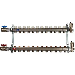 Группа коллекторная без расходомеров 12 отводов 1&quot;в/в x ¾&quot;ек Stout SMS 0912 000012, 1