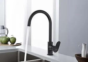 Смеситель для кухни Aquatek Оберон чёрный матовый AQ1282MB Смеситель для кухни Aquatek Оберон чёрный матовый AQ1282MB, 4