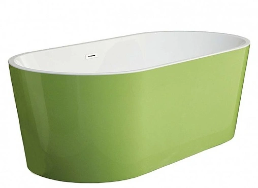 Ванна акриловая отдельностоящая Swedbe Vita 169x80 белый/панель зеленый 8800G